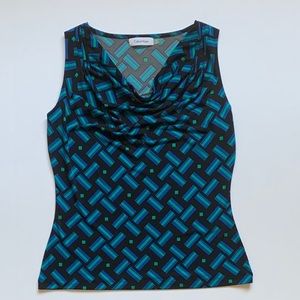 Calvin Klein cowl neck sleeveless shirt